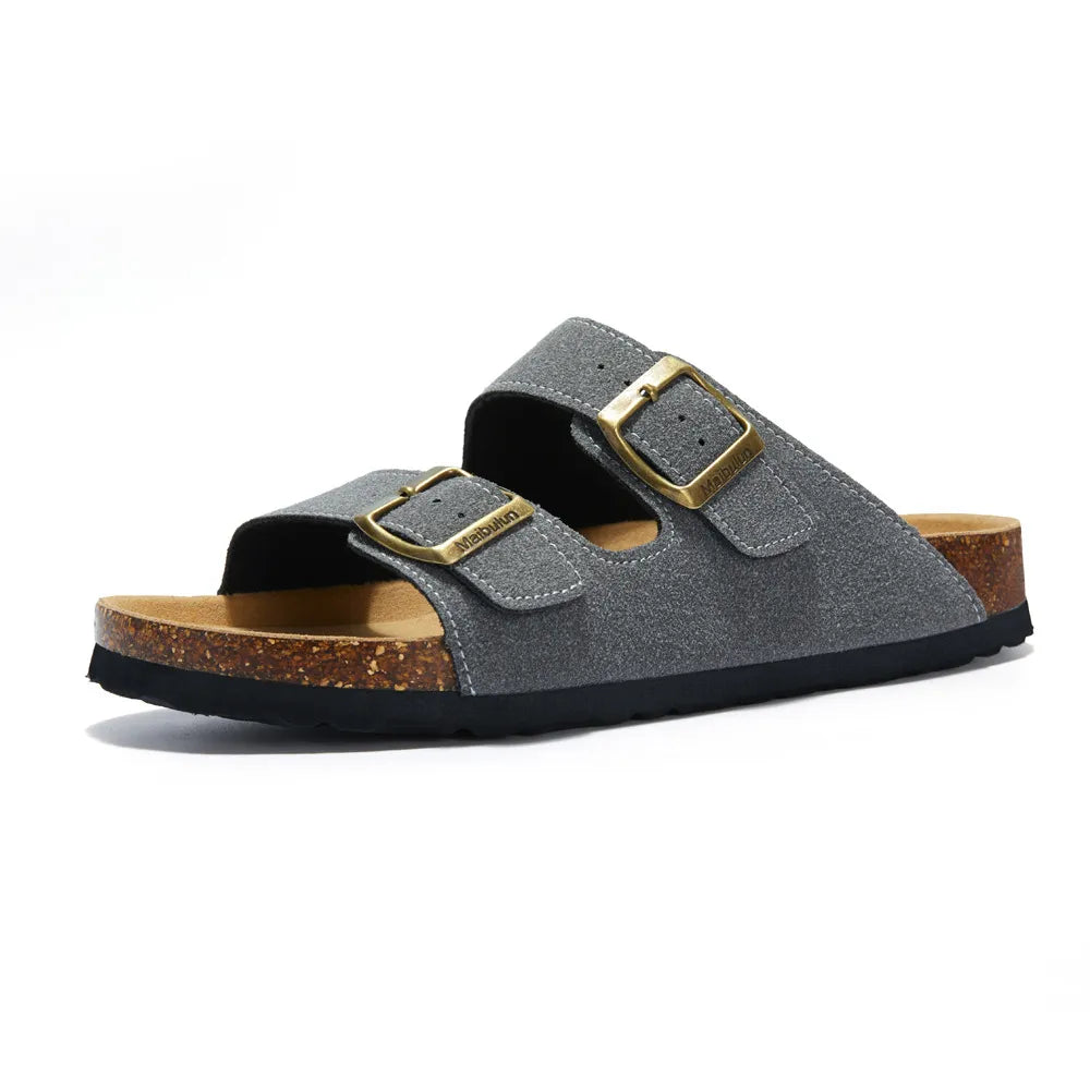 Birken Maibulun Wildledersandale - Grau